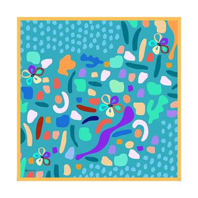 Rita Twill Scarf Turquiose