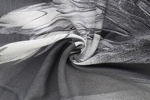 Sonbahar Desenli Gri Pamuklu Şal