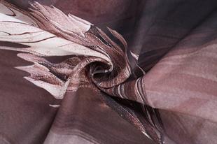 Sonbahar Desenli Kahverengi Pamuklu Şal