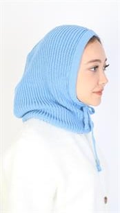 Triko Başlık Mavi