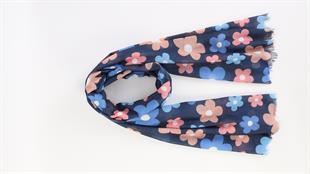 Uila Koton Şal Lacivert