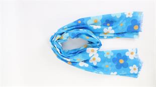 Uila Koton Şal Mavi