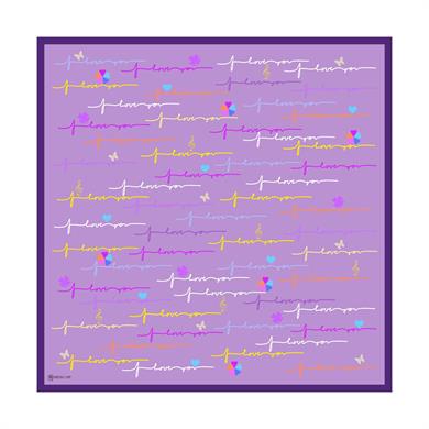 Valeria Twill Scarf Purple