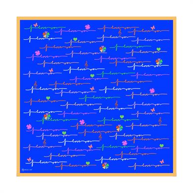 Valeria Twill Scarf Sax