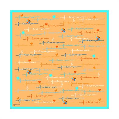 Valeria Twill Scarf Orange