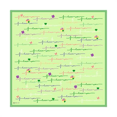 Valeria Twill Scarf Green