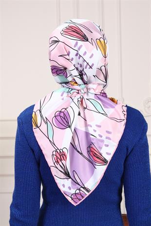 Viola Twill Scarf Pink
