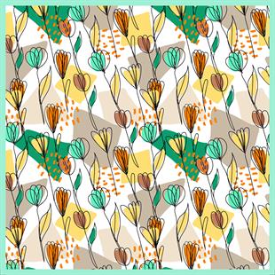 Viola Twill Scarf Orange