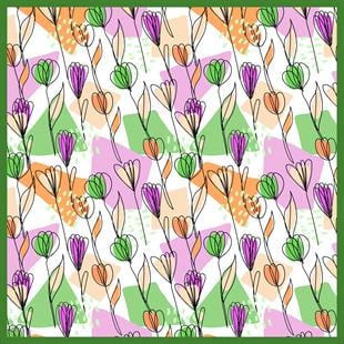 Viola Twill Scarf Green