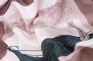 Yaprak Desenli Kahverengi Pamuklu Şal