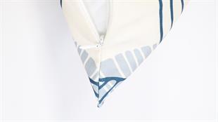 Yaprak Desenli Sarı Süet Yastık /Kırlent Kılıfı 48x48 cm