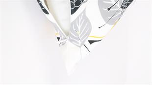 Yaprak Desenli Siyah Kadife Yastık /Kırlent Kılıfı 48x48 cm