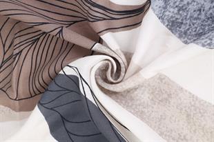 Yaprak Desenli Vizon Pamuklu Şal