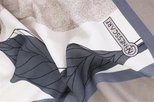 Yaprak Desenli Vizon Pamuklu Şal