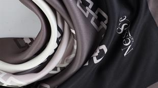 Zincir Desen İthal İpek Saten Eşarp