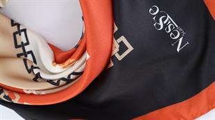 Zincir Desen İthal İpek Saten Eşarp