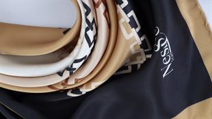 Zincir Desen İthal İpek Saten Eşarp