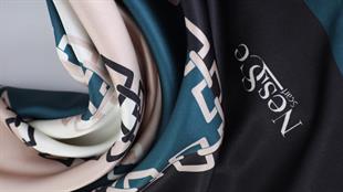 Zincir Desen İthal İpek Saten Eşarp