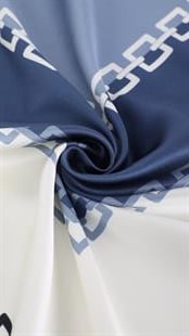 Zincir Desen İthal İpek Saten Eşarp