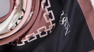 Zincir Desen İthal İpek Saten Eşarp