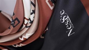 Zincir Desen İthal İpek Saten Eşarp