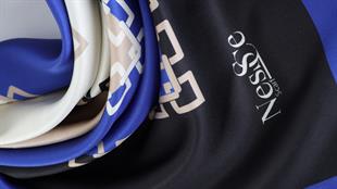 Zincir Desen İthal İpek Saten Eşarp