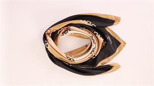 Zincir Desen İthal İpek Saten Eşarp