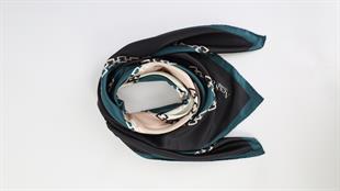 Zincir Desen İthal İpek Saten Eşarp