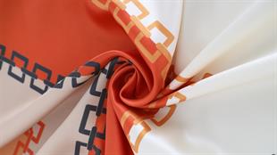 Zincir Desen İthal İpek Saten Eşarp