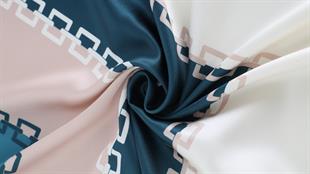 Zincir Desen İthal İpek Saten Eşarp