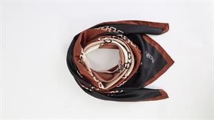 Zincir Desen İthal İpek Saten Eşarp