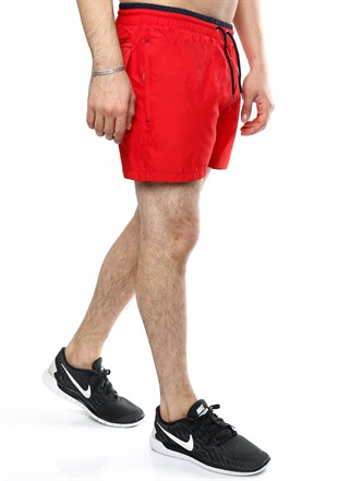 Madmext Düz Bordo Deniz Şortu 1959