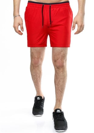 Madmext Düz Bordo Deniz Şortu 1959