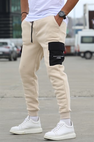 Açık Bej Cep Detaylı Eşofman Altı 5475