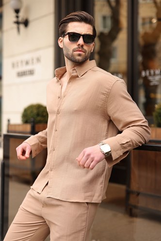 Camel Gömlek Pantolon Erkek İkili Takım E7322