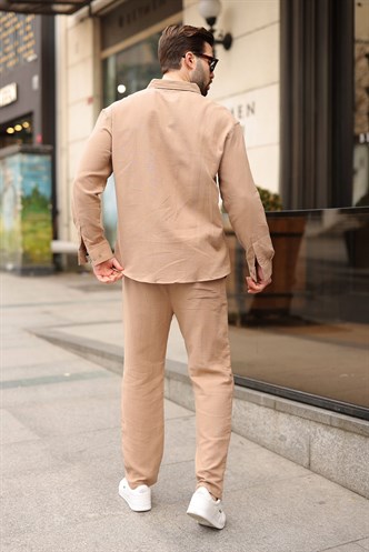 Camel Gömlek Pantolon Erkek İkili Takım E7322
