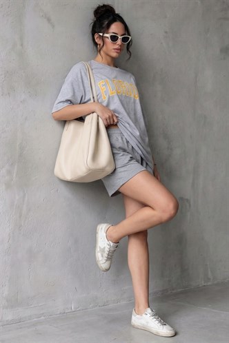 Yellow Printed Shorts Outfit MG1543 