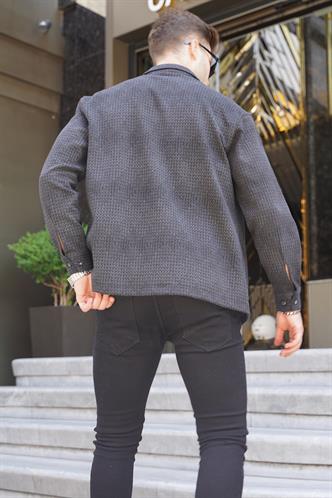 Antrasit Desenli Erkek Oduncu Gömlek 6711