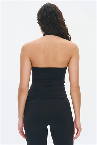 Siyah Halter Yaka Kadın Atlet MG2680