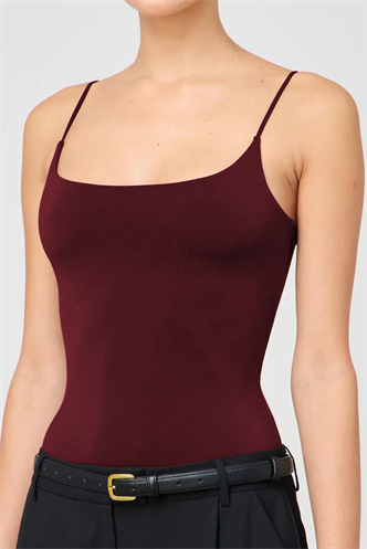 Bordo Ayarlanabilir Askılı Kadın Atlet MG2527