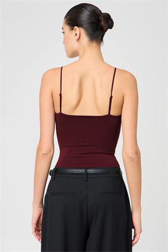 Bordo Ayarlanabilir Askılı Kadın Atlet MG2527