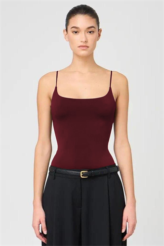 Bordo Ayarlanabilir Askılı Kadın Atlet MG2527