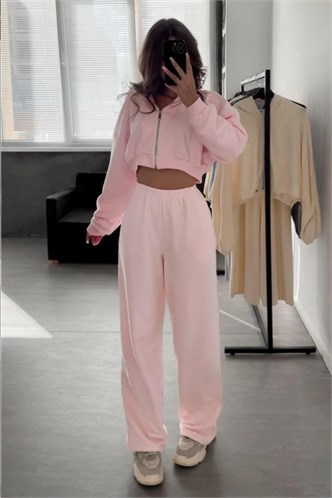 Pembe Barrel Fit Kadın Eşofman Altı MG2553