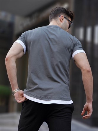 Basic Füme Erkek Tişört 4459