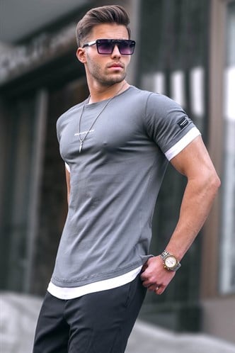 Basic Füme Erkek Tişört 4459