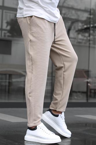 Bej Basic Waffle Kumaş Erkek Pantolon 6509