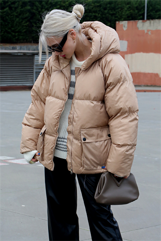 Bej Oversize Cepli Mont MG1358