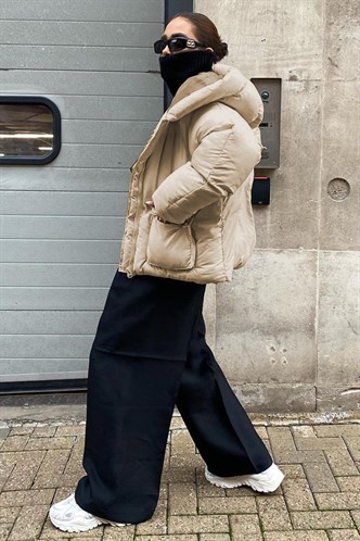 Bej Oversize Cepli Mont MG1358