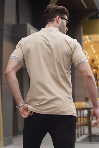 Bej Regular Fit Erkek Polo Yaka Tişört 6105