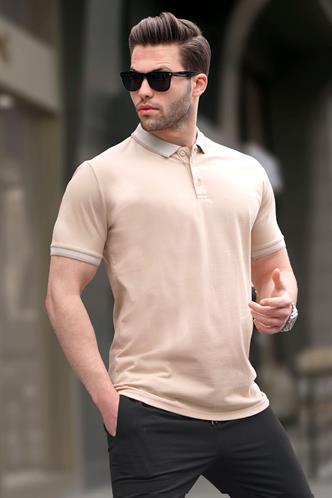 Bej Regular Fit Erkek Polo Yaka Tişört 6105